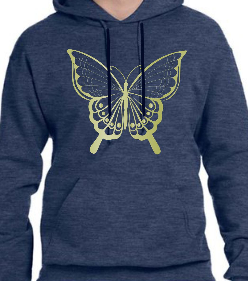 CLOSEOUT - Metallic Butterfly Hoodie