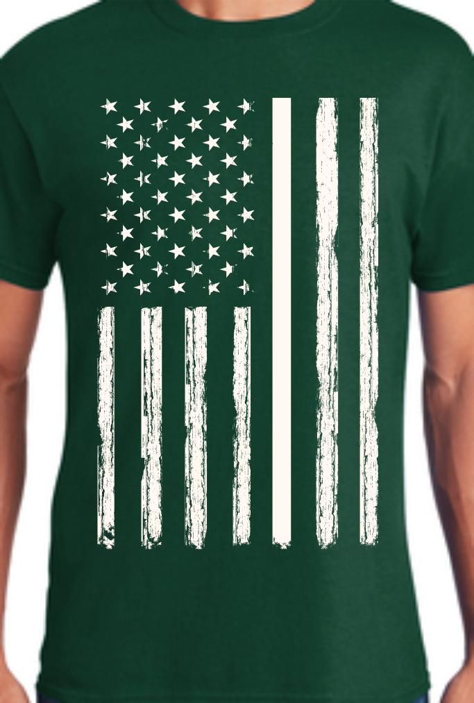CLOSEOUT - Distressed Vertical USA Flag Youth T-Shirt