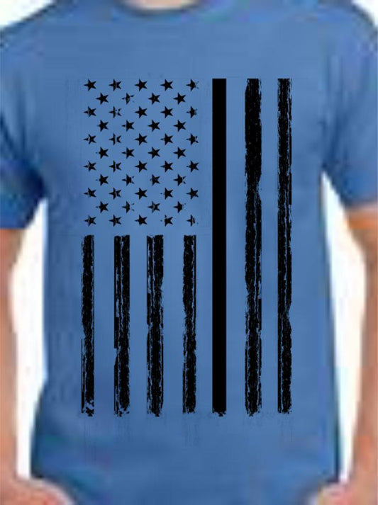 CLOSEOUT - Distressed Vertical USA Flag Youth T-Shirt