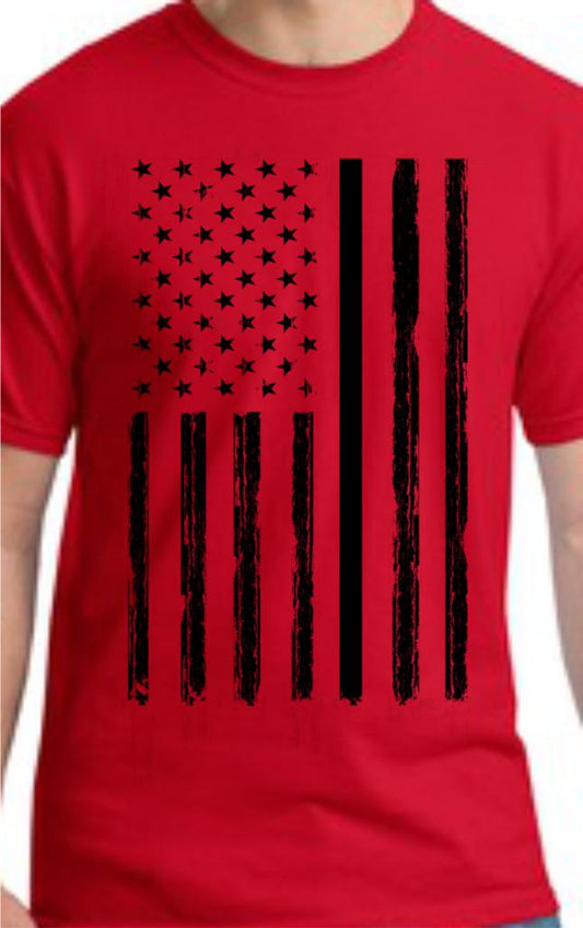 CLOSEOUT - Distressed Vertical USA Flag Youth T-Shirt