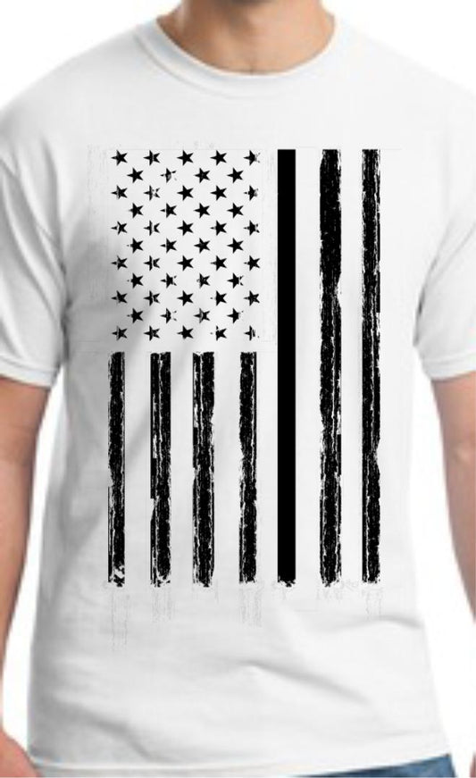 CLOSEOUT - Distressed Vertical USA Flag Youth T-Shirt