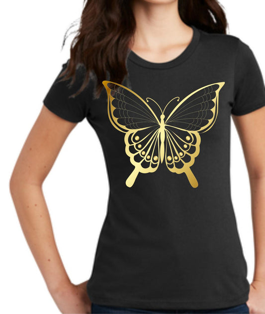 Metallic Butterfly Women's T-Shirt