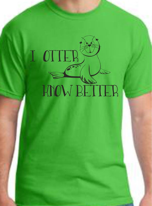 CLOSEOUT - I Otter Know Better Youth T-Shirt