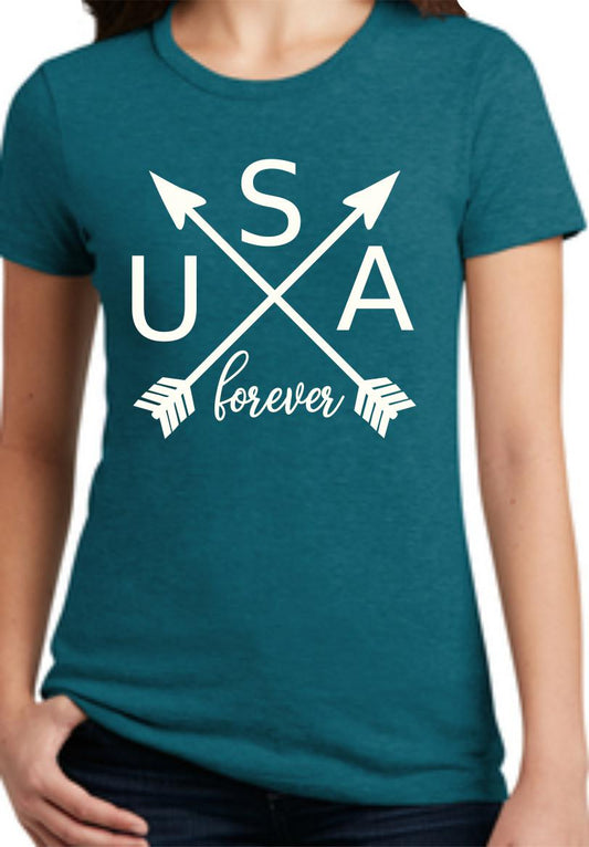 CLOSEOUT - USA Forever Women's T-Shirt