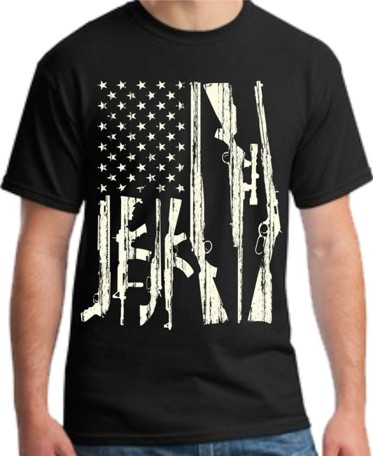 Vertical Flag Rifle Stripes T-Shirt