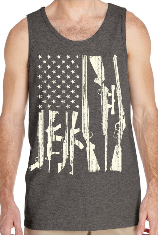 Vertical Flag Rifle Men's Tank Top