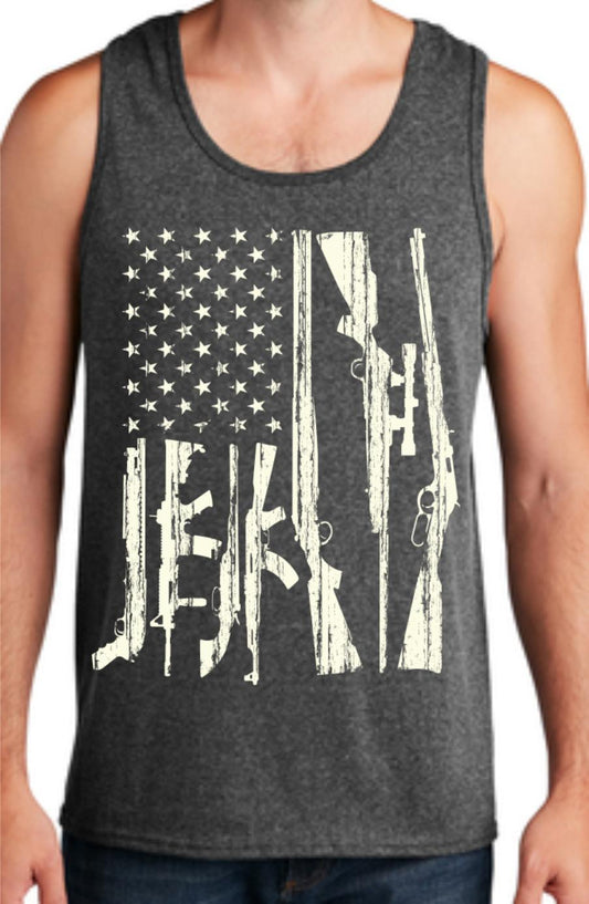 Vertical Flag Rifle Stripes Men's Tank Top
