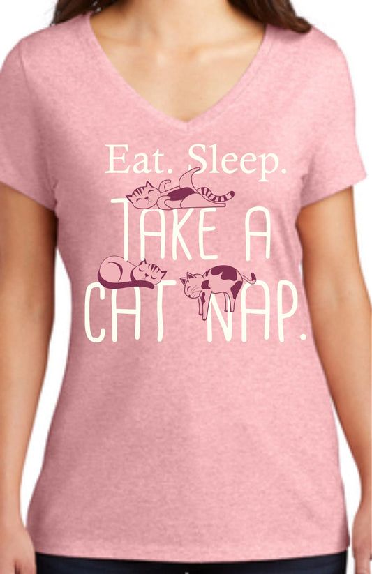 Cat Nap V-Neck