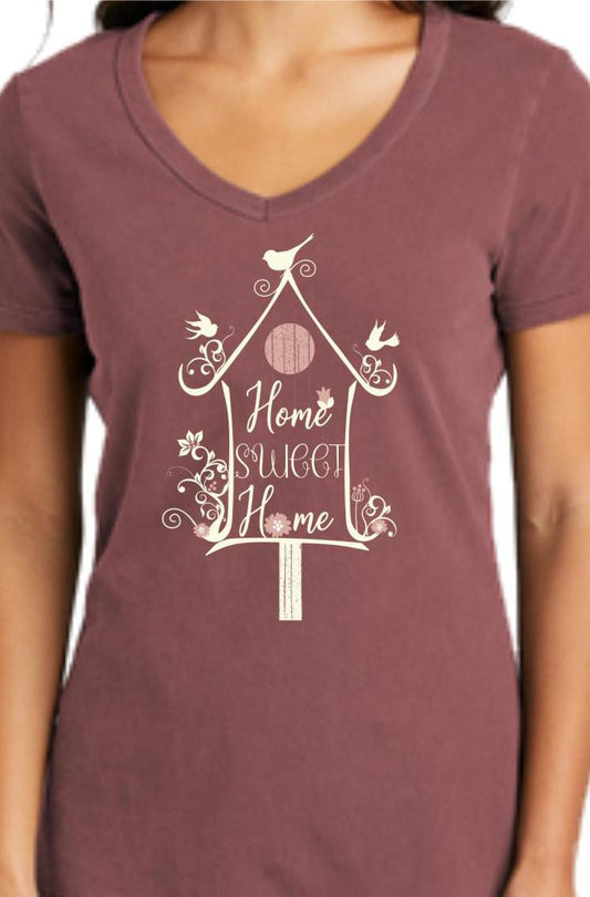 Bird's Home Sweet Home Women's V-Neck