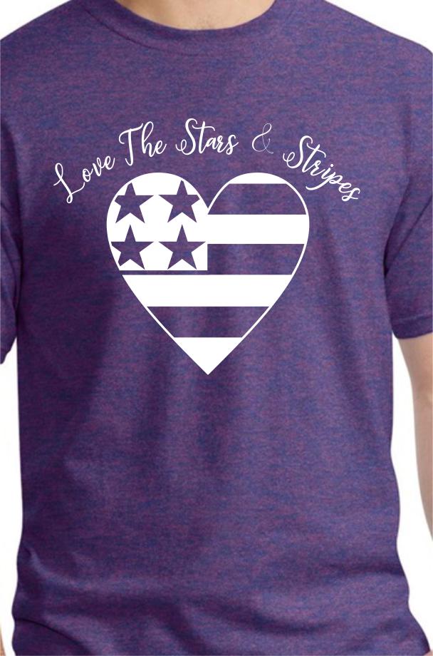 Love The Stars & Stripes Unixex Fit T-Shirt