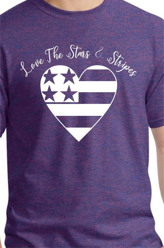 Love The Stars & Stripes Unixex Fit T-Shirt