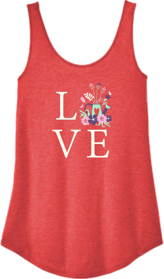 Love Watercan Flowers Women's Tank