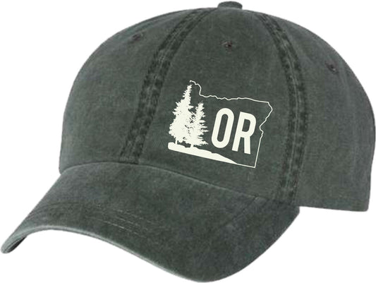 OR State Outline Unstructured Cap