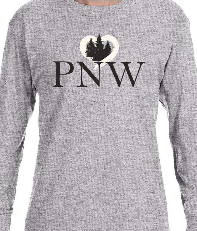 PNW In My Heart Womens Long Sleeve