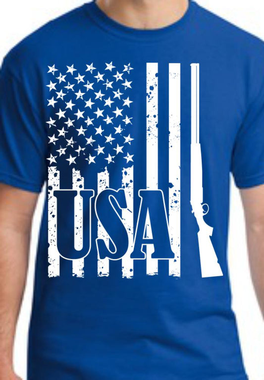 CLOSEOUT - Rifle Vertical USA Flag T-Shirt