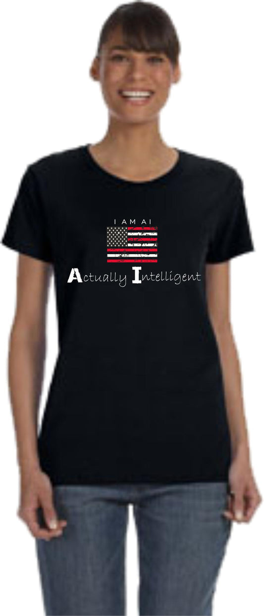 I am AI Women's Glitter T-Shirt